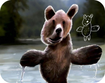 Детский рисунок медведя